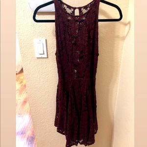 Nightcap Merlot Lace Dress